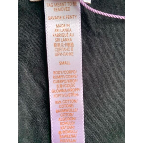 Savage X Fenty Cotton Essentials Lace-Trim Cheeky Panty Black Size S - Picture 7 of 10